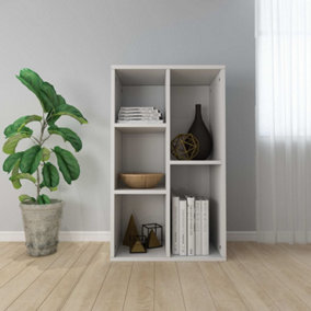 Berkfield Book Cabinet/Sideboard High Gloss White 50x25x80 cm Engineered Wood