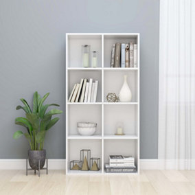Berkfield Book Cabinet/Sideboard High Gloss White 66x30x130 cm Engineered Wood