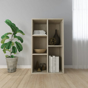 Berkfield Book Cabinet/Sideboard Sonoma Oak 50x25x80 cm Engineered Wood