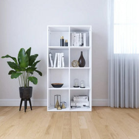 Berkfield Book Cabinet/Sideboard White 66x30x130 cm Engineered Wood