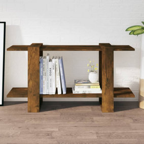 Berkfield Book Cabinet Smoked Oak 100x30x51 cm Engineered Wood