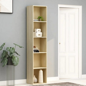 Berkfield Book Cabinet Sonoma Oak 40x30x189 cm Engineered Wood