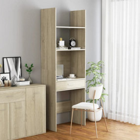 Berkfield Book Cabinet Sonoma Oak 60x35x180 cm Engineered Wood