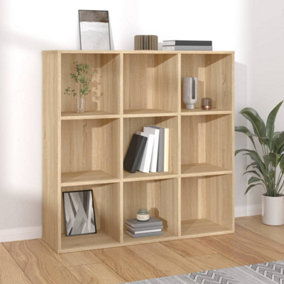 Berkfield Book Cabinet Sonoma Oak 98x30x98 cm Engineered Wood