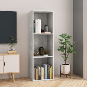 Berkfield Book Cabinet/TV Cabinet Concrete Grey 36x30x114 cm Engineered Wood