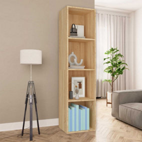 Berkfield Book Cabinet/TV Cabinet Sonoma Oak 36x30x143 cm Engineered Wood