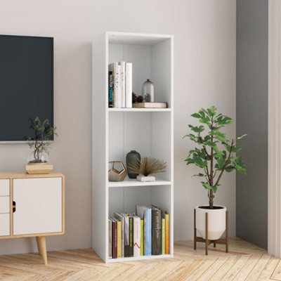 Berkfield Book Cabinet/TV Cabinet White 36x30x114 cm Engineered Wood