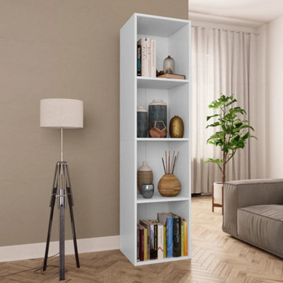 Berkfield Book Cabinet/TV Cabinet White 36x30x143 cm Engineered Wood