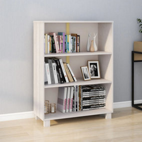 Berkfield Book Cabinet White 85x35x112 cm Solid Wood Pine