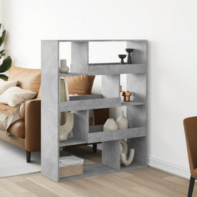 Berkfield Bookcase Concrete Grey 100x33x125.5 cm Engineered Wood