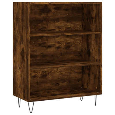 Berkfield Bookcase Smoked Oak 69.5x32.5x90 cm Engineered Wood