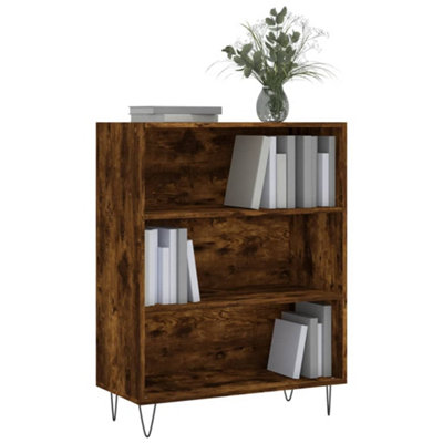 Berkfield Bookcase Smoked Oak 69.5x32.5x90 cm Engineered Wood