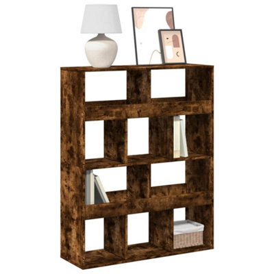Berkfield Bookcase Smoked Oak100x33x125.5 cm Engineered Wood