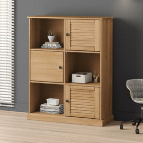 Berkfield Bookcase VIGO 90x35x114.5 cm Solid Wood Pine