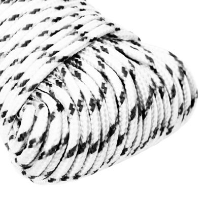 Berkfield Braided Boat Rope White 3 mmx50 m Polyester