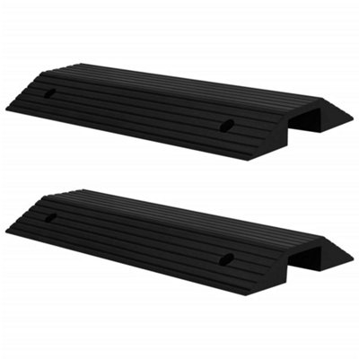 Berkfield Bridge Threshold Ramps 2 pcs 80x40x8 cm Rubber