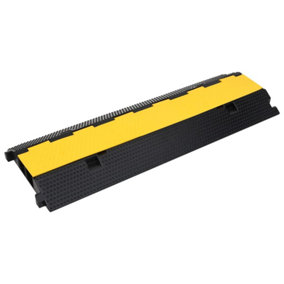 Berkfield Cable Protector Ramp with 2 Channels 100 cm Rubber