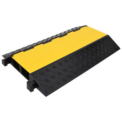 Berkfield Cable Protector Ramp with 2 Channels 90 cm Rubber