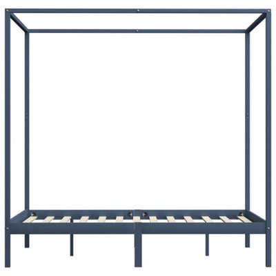 Navy blue on sale canopy bed