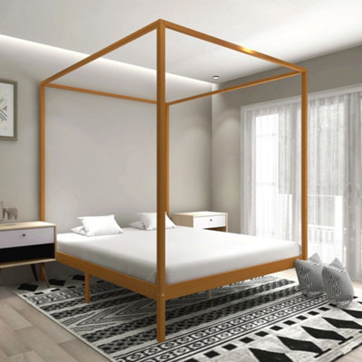 Gold canopy bed store frame full