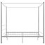 Berkfield Canopy Bed Frame White Metal 180x200 cm 6FT Super King