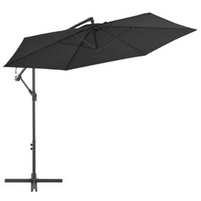 Berkfield Cantilever Umbrella with Aluminium Pole 300 cm Black