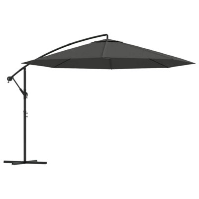 Berkfield Cantilever Umbrella with Aluminium Pole 350 cm Anthracite