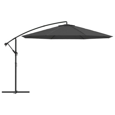Berkfield Cantilever Umbrella with Aluminium Pole 350 cm Anthracite