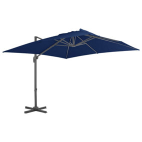 Berkfield Cantilever Umbrella with Aluminium Pole 3x3 m Azure Blue