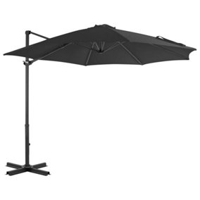 Berkfield Cantilever Umbrella with Aluminium Pole Anthracite 300 cm