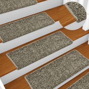 Berkfield Carpet Stair Treads 15 pcs 65x25 cm Grey