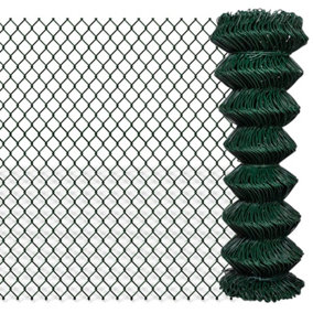Berkfield Chain Link Fence Steel 1,25x15 m Green