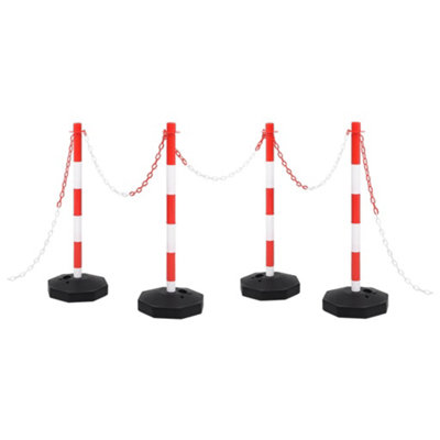 Berkfield Chain Post Set with 10 m Plastic Chain