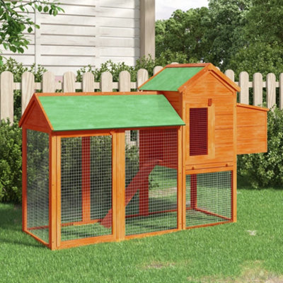 Berkfield Chicken Coop Brown 193x65x117 cm Solid Wood Pine Price Comparisons | Compare The Build