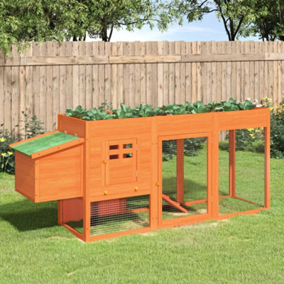 Berkfield Chicken Coop Brown 204x50x84 cm Solid Wood Pine Price Comparisons | Compare The Build