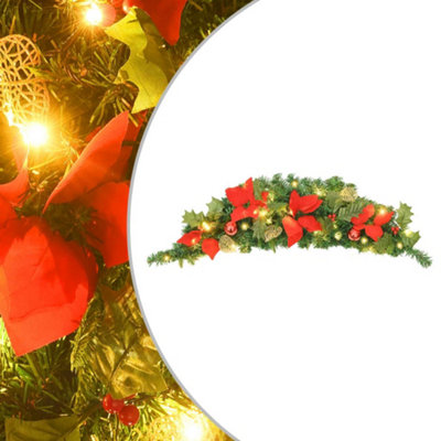 Berkfield Christmas Arch with LED Lights Green 90 cm PVC Price Comparisons | Compare The Build