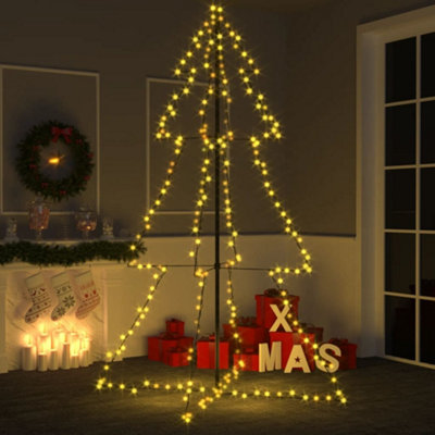 Berkfield Christmas Cone Tree 240 LEDs Indoor and Outdoor 118x180 cm Price Comparisons | Compare The Build