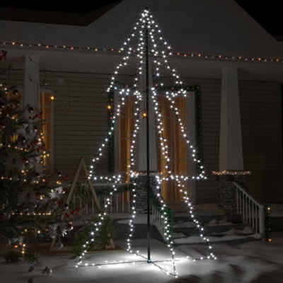 Berkfield Christmas Cone Tree 300 LEDs Indoor and Outdoor 120x220 cm Price Comparisons | Compare The Build
