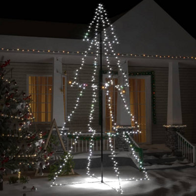 Berkfield Christmas Cone Tree 360 LEDs Indoor and Outdoor 143x250 cm Price Comparisons | Compare The Build