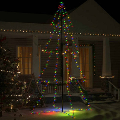 Berkfield Christmas Cone Tree 360 LEDs Indoor and Outdoor 143x250 cm Price Comparisons | Compare The Build