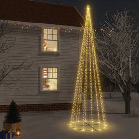 Berkfield Christmas Cone Tree Warm White 1134 LEDs 230x800 cm