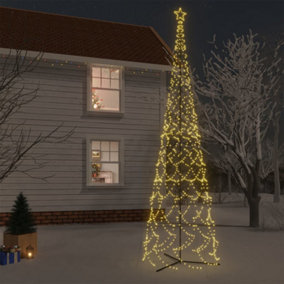 Berkfield Christmas Cone Tree Warm White 1134 LEDs 230x800 cm