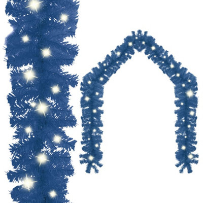 Berkfield Christmas Garland with LED Lights 10 m Blue