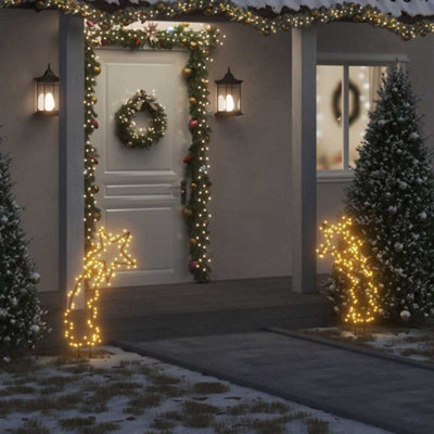 Berkfield Christmas Light Decoration with Spikes Meteor 115 LEDs 89 cm
