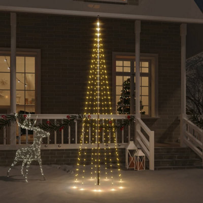 Berkfield Christmas Tree on Flagpole Warm White 310 LEDs 300 cm Price Comparisons | Compare The Build