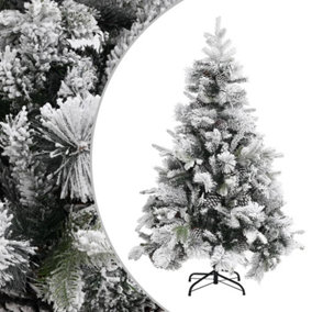 Berkfield Christmas Tree with Flocked Snow&Cones 150 cm PVC&PE