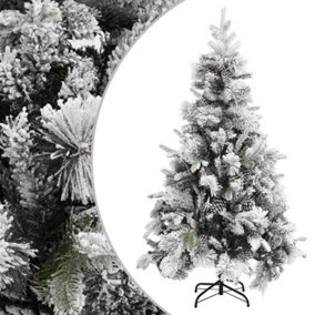 Berkfield Christmas Tree with Flocked Snow&Cones 195 cm PVC&PE