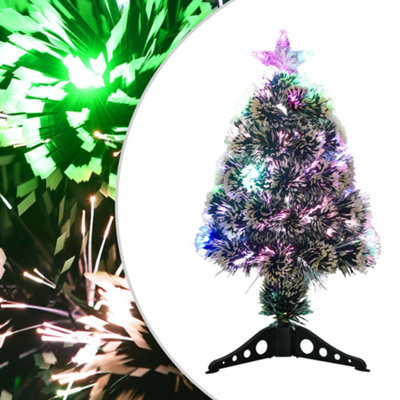 Berkfield Christmas Tree with LEDs Green and White 64 cm Fibre Optic Price Comparisons | Compare The Build