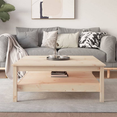 Berkfield Coffee Table 100x100x40 cm Solid Wood Pine