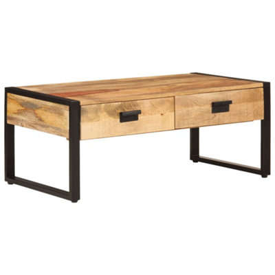 Berkfield Coffee Table 100x54x40 cm Solid Wood Mango and Iron